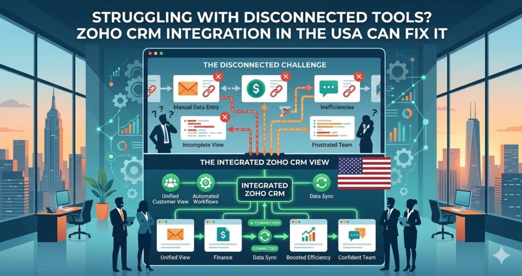 Struggling With Disconnected Tools? Zoho CRM Integration in the USA Can Fix It