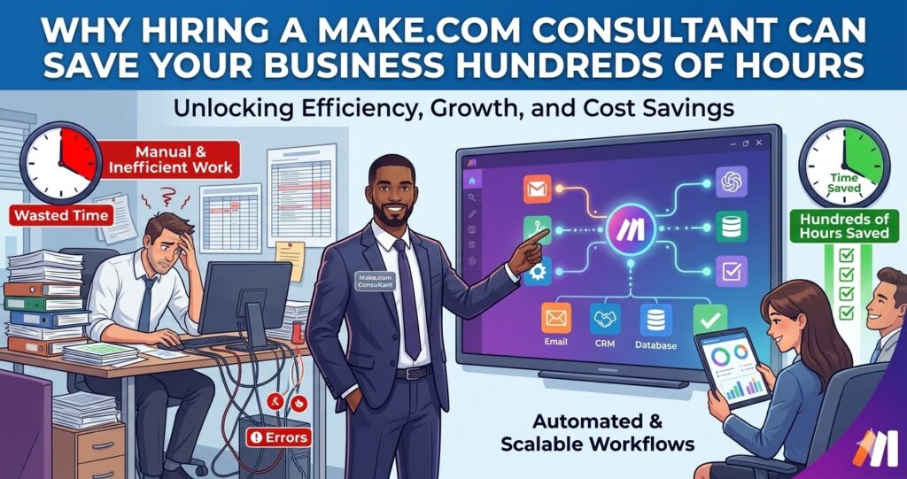 Why Hiring a Make.com Consultant Can Save Your Business Hundreds of Hours