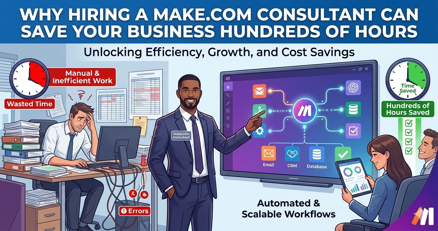 Why Hiring a Make.com Consultant Can Save Your Business Hundreds of Hours