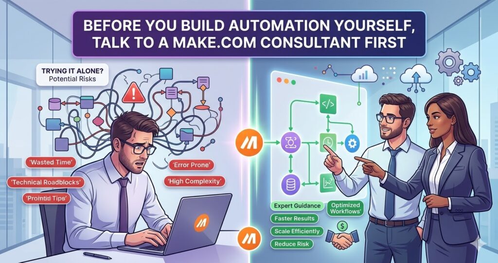 Before You Build Automation Yourself, Talk to a Make.com Consultant First