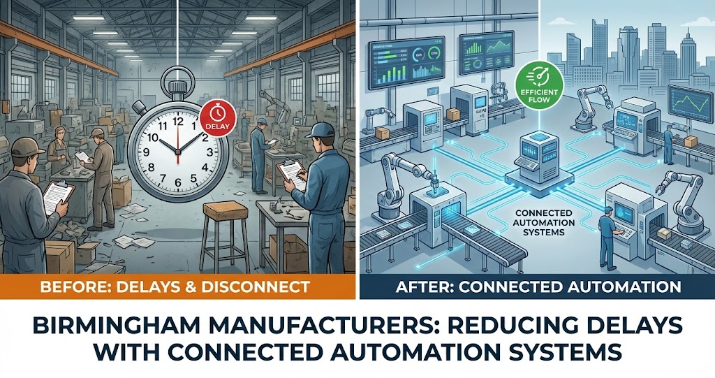 Hire an Automation Expert in Birmingham to Reduce Manufacturing Delays with Connected Systems