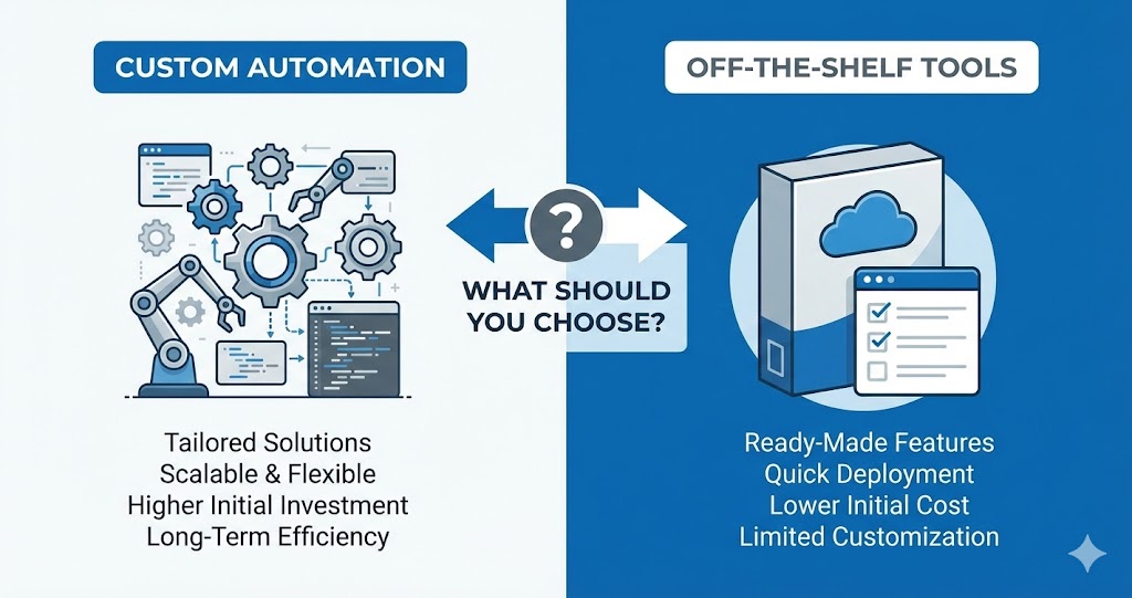 Custom Automation vs Off-the-Shelf Tools: What Should You Choose?